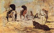 Giovanni Fattori Roman Carts oil painting artist